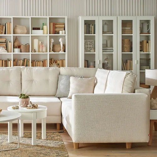 Large corner sofa with sleeping function Todos arrangement