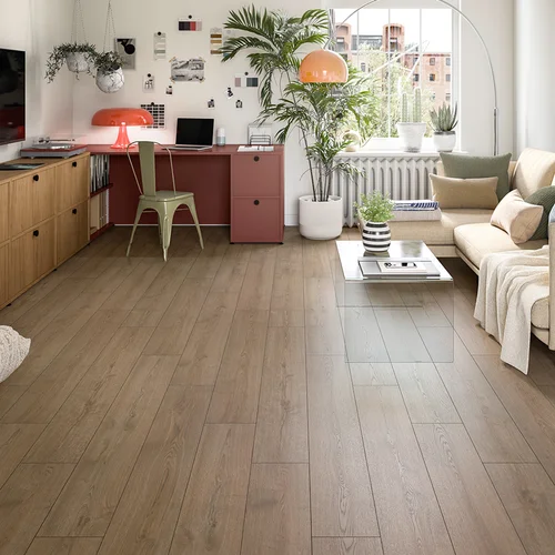 Panele podłogowe EGGER Nature Sense Aqua+ 24H Classic Dąb Turin brązowy EL2191 arrangement