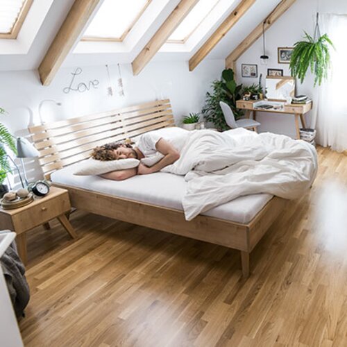 Bed with openwork headboard Nature 160x200 arrangement