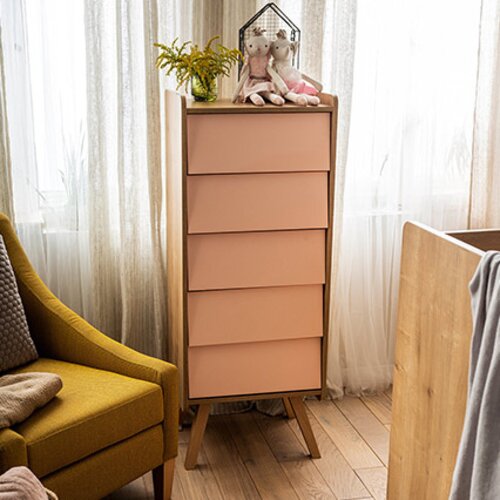 Dresser with 5-drawers Vintage arrangement