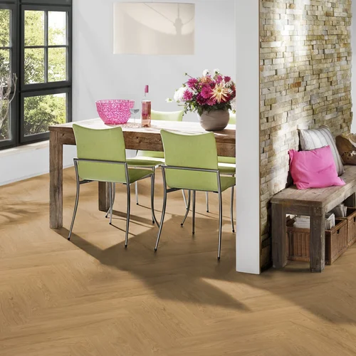 Podłoga hybrydowa Ter Hürne Hywood Herringbone Collection Olio Dąb Gran Sasso aranżacja