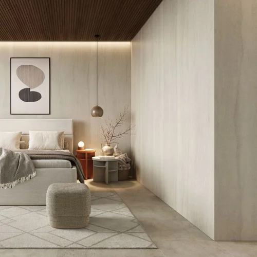 Mineralne płyty ścienne Idevo Mineral Sand 280x110 cm aranżacja