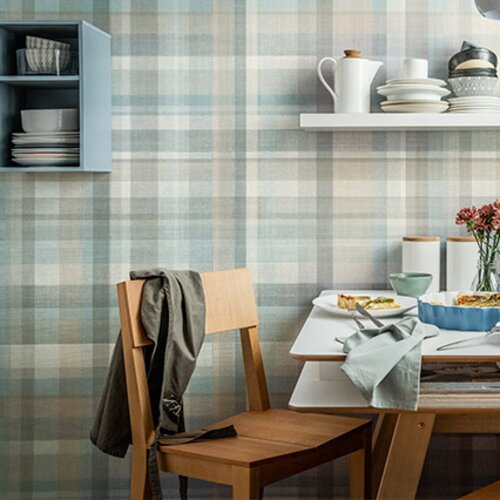 Kerradeco Textile Blue Tartan arrangement