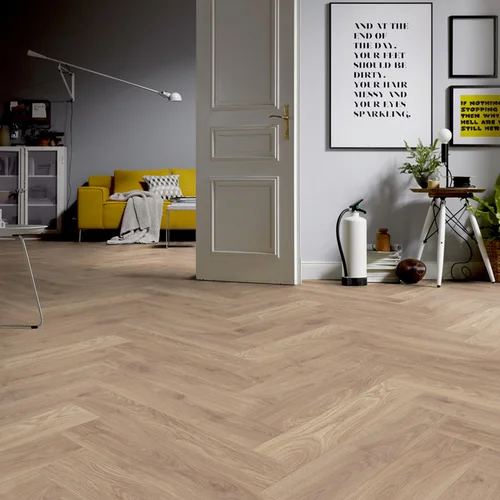 Panele podłogowe Ter Hürne Herringbone Edition Dąb Maisonette aranżacja