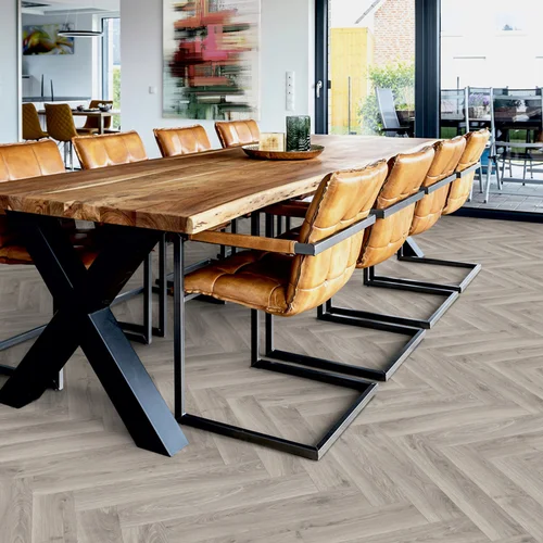 Panele podłogowe Ter Hürne Herringbone Edition Dąb Atelier aranżacja