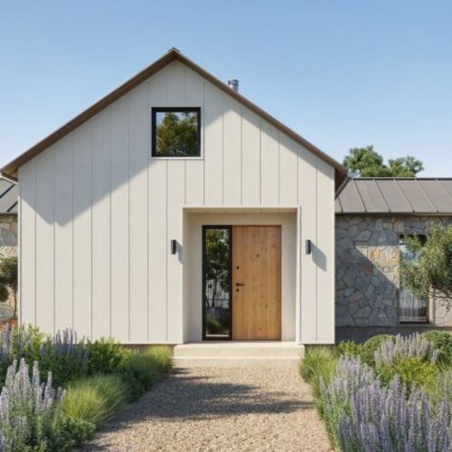 Facade cladding, Kerrafront, Trend, Monolit, Kauri, single panel arrangement