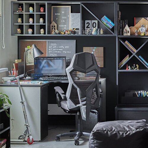 Metal overlay for the front of the desk Black Matt Young Users Next arrangement