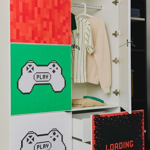 2-door wardrobe with drawers Young Users Next arrangement