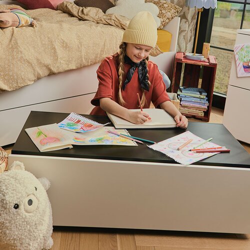Platform 106×53 with pull-out storage box Young Users Next arrangement