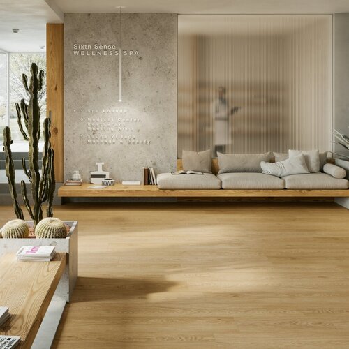 Podłoga winylowa GERFLOR Creation 55 Clic Acoustic z podkładem Lounge Oak Natural aranżacja