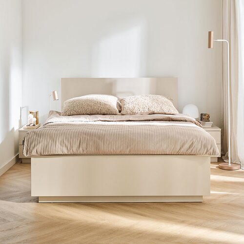 Lit 140x200 avec appui-tête droit en panneau Sova Arrangement