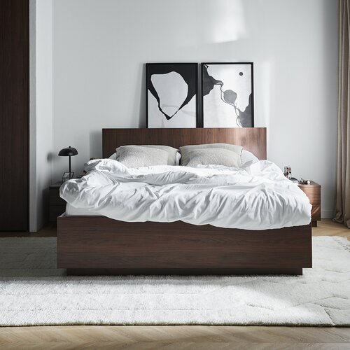 Bed 160x200 with straight panel headboard Sova arrangement