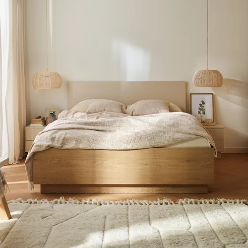 Bed 180x200 with straight panel headboard Sova arrangement