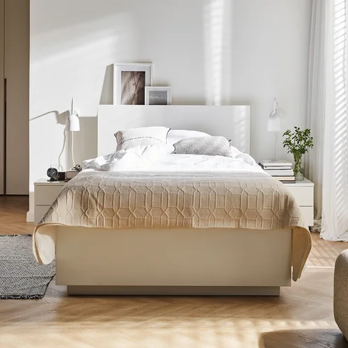 Bed 120x200 with straight panel headboard Sova arrangement
