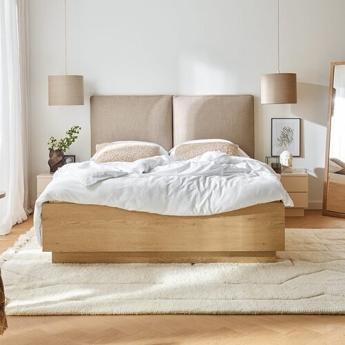Lit 140x200 avec appui-tête rembourré soft Sova Arrangement