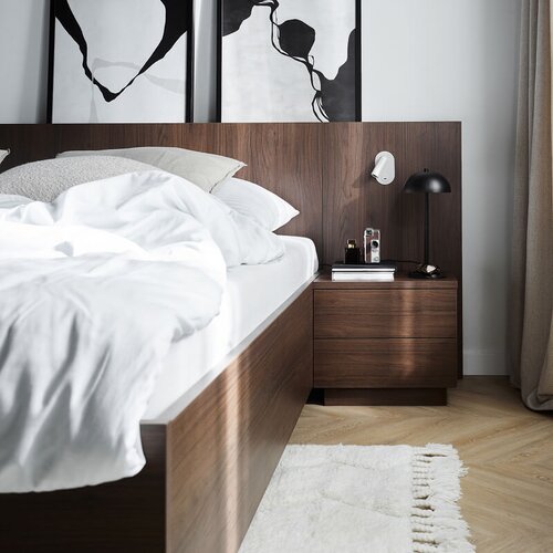 Lit 180x200 avec un appui-tête droit et large en panneau Sova Arrangement