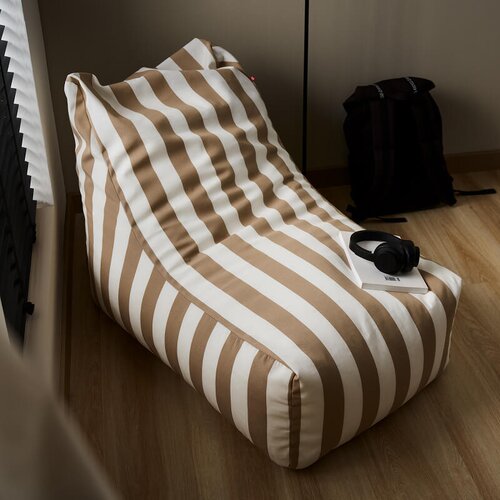 Fauteuil Looz à rayures beiges Arrangement