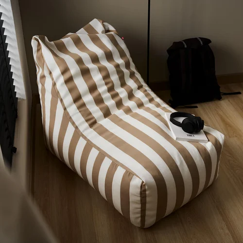 Looz armchair with beige stripes arrangement