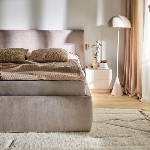 Lit rembourré avec rangement et appui-tête standard 120 x 200 Nuva Arrangement