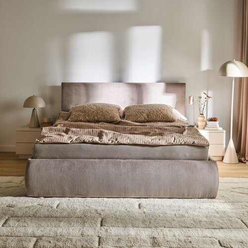 Lit rembourré avec coffre de rangement et appui-tête standard 160 x 200 Nuva Arrangement