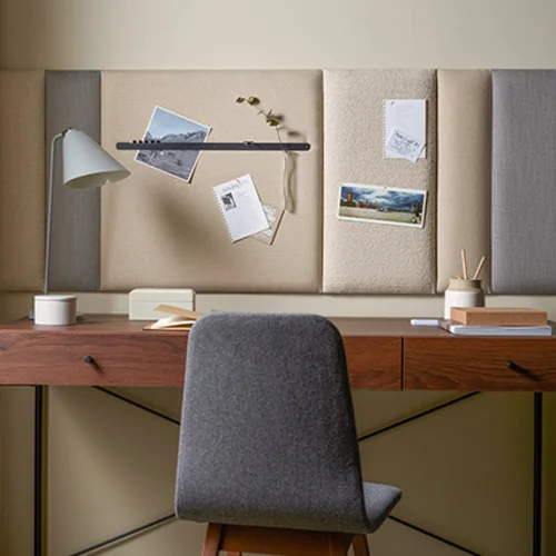 Set of upholstered panels Regular large Soform beige arrangement